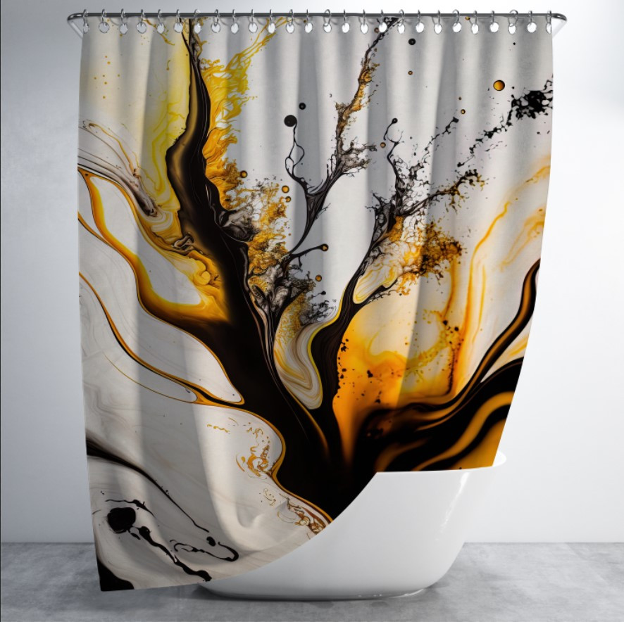 Штора в ванну з принтом "Текстура з мармуровим ефектом 4" 150х200 см.