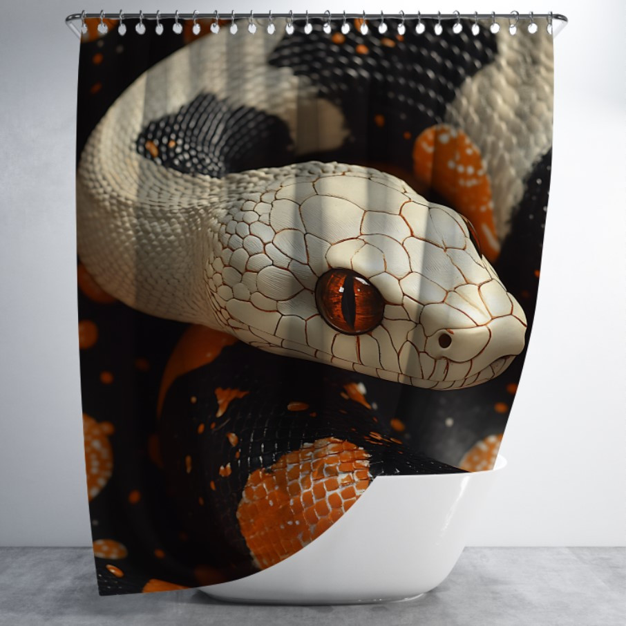 Штора в ванну з принтом "Фантастична біла