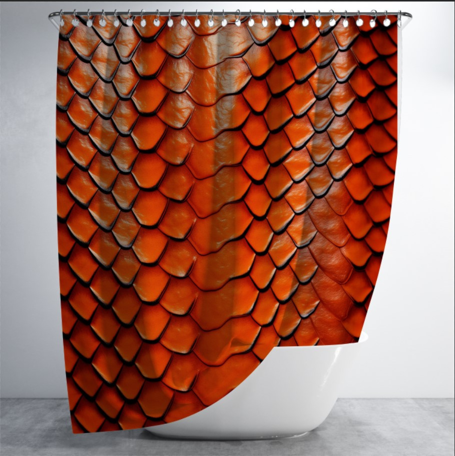 Штора в ванну з принтом "Шкіра змії