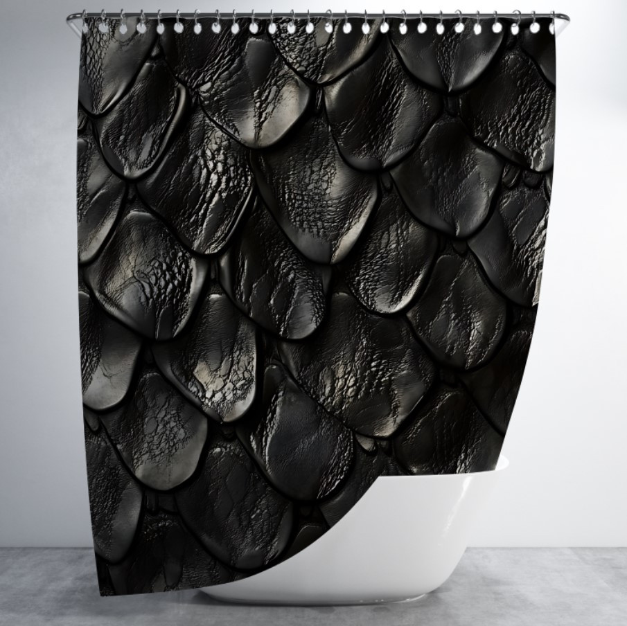 Штора в ванну з принтом "Шкіра змії