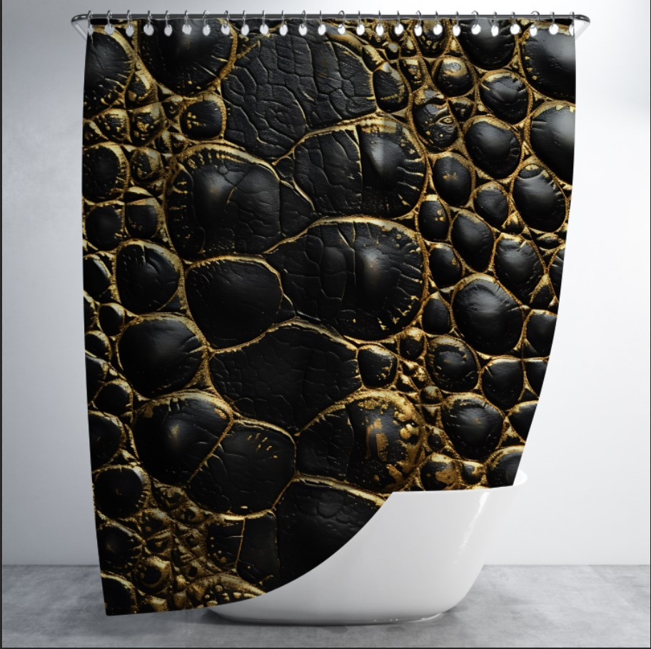 Штора в ванну з принтом "Шкіра змії