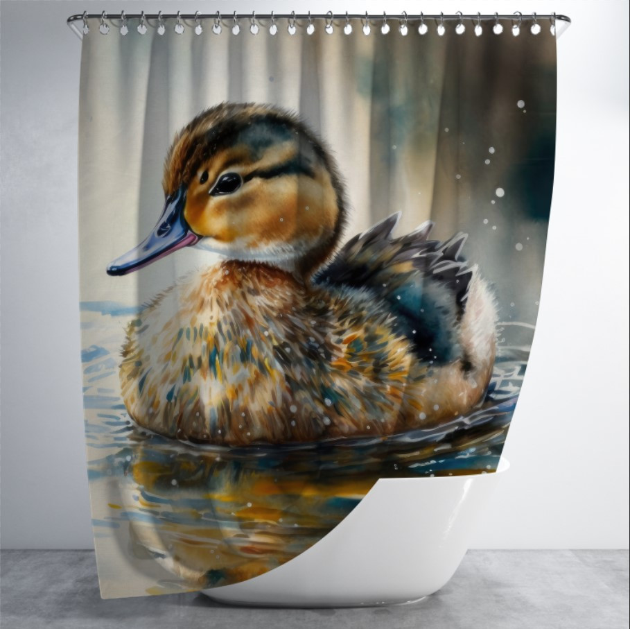 Штора в ванну для душа "Акварель