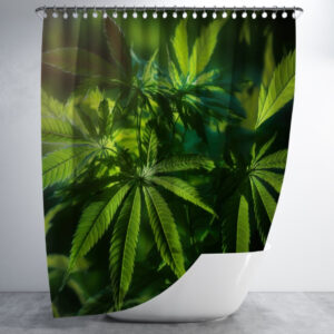 Штора в ванну для душа "Веселі зелені рослини" 150х200 см.