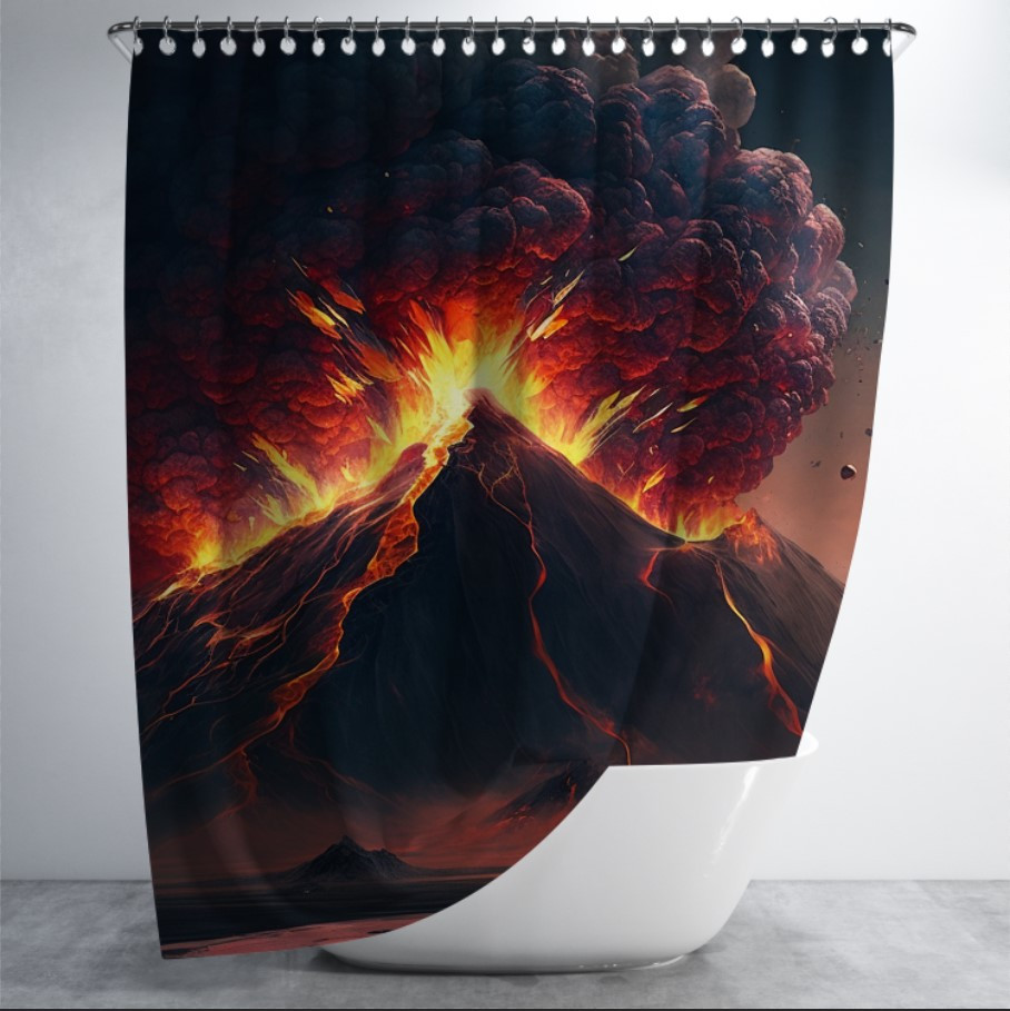 Штора в ванну для душа "Вулкан