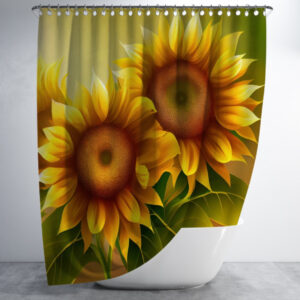 Штора в ванну для душа "Жовті квіти