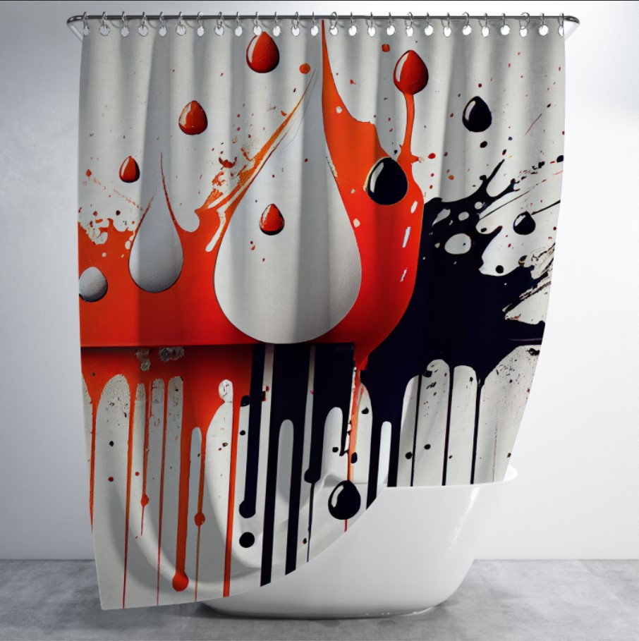 Штора в ванну для душа "Краплі