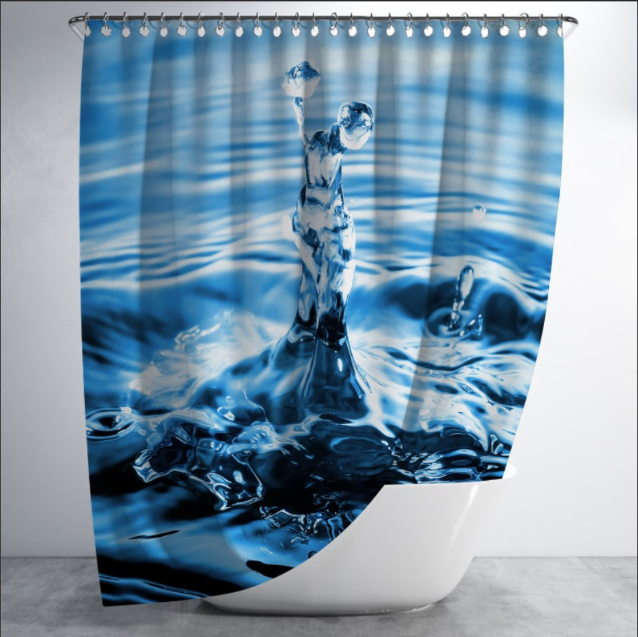 Штора в ванну для душа "Крапля води" 150х200 см.