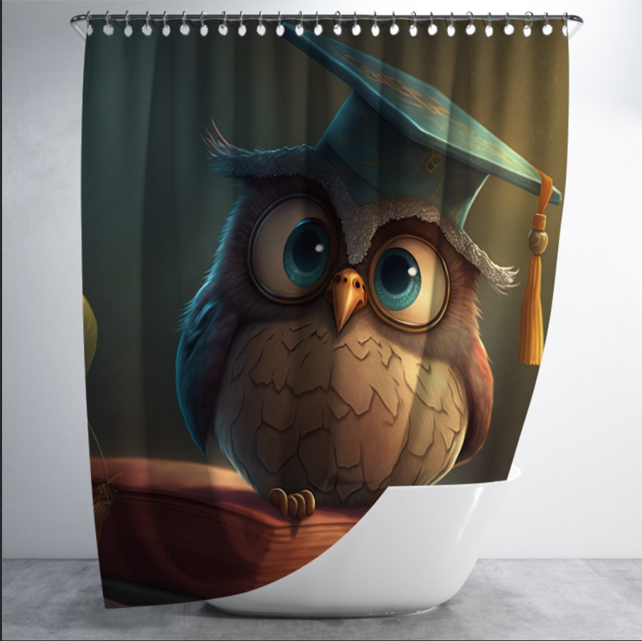 Штора в ванну для душа "Маленьке совеня