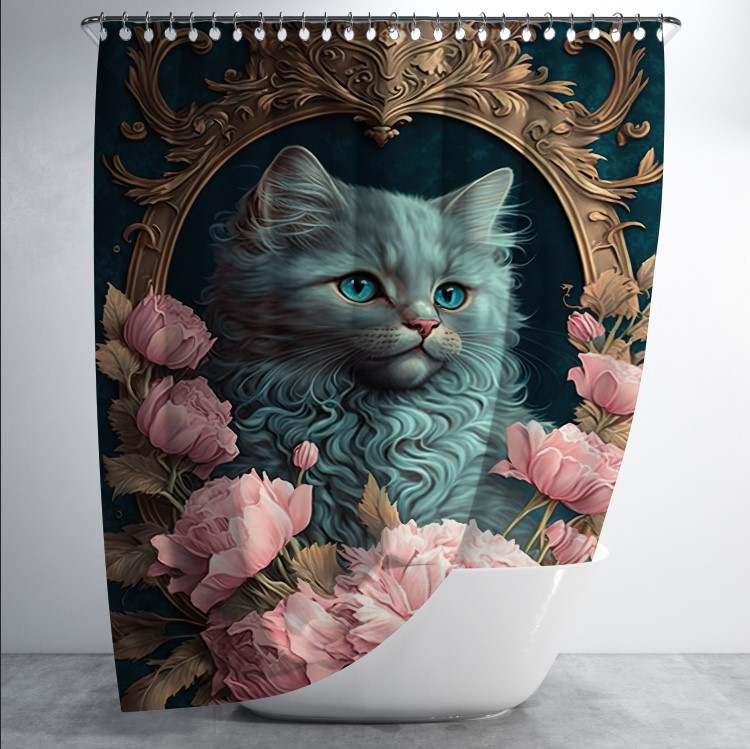 Штора в ванну для душа "Миле кошенятко