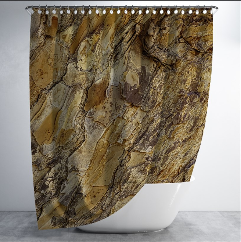 Штора для ванної з принтом "Текстура дерева