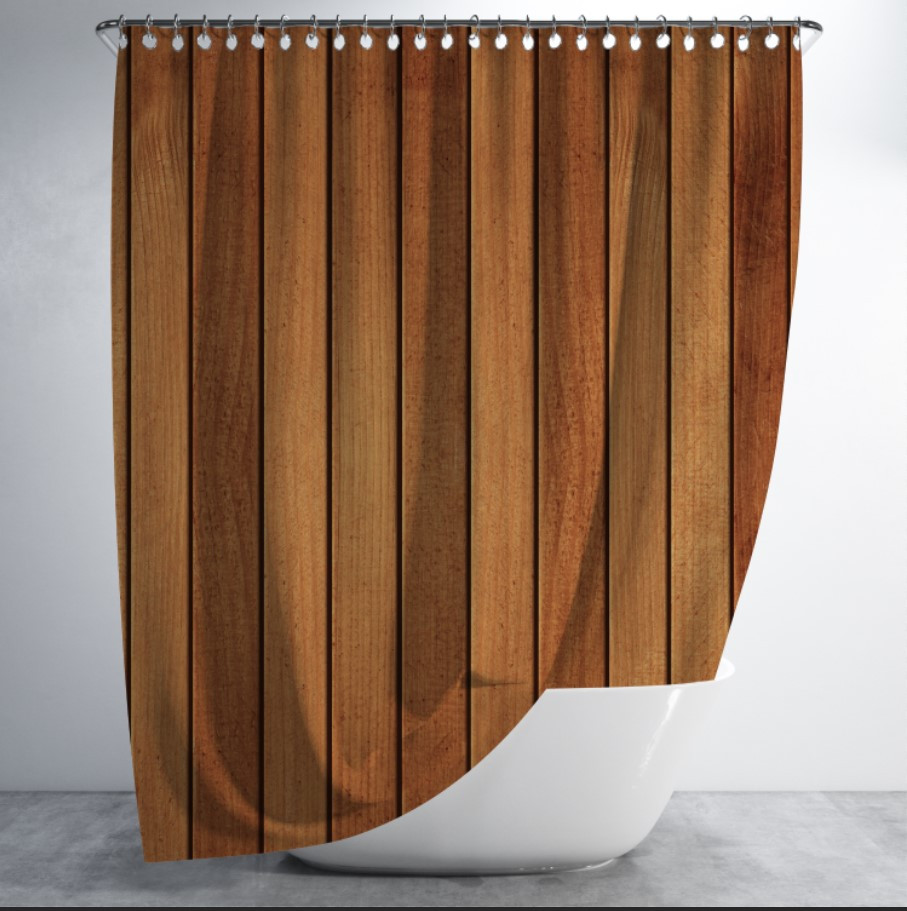 Штора для ванної з принтом "Текстура дерева