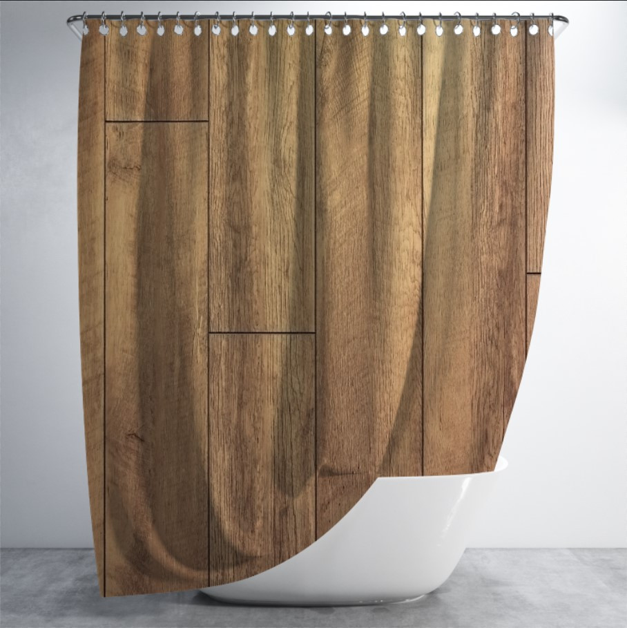 Штора для ванної з принтом "Текстура дерева