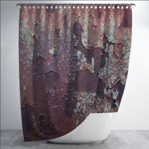 Штора для ванної з принтом "Текстура металу