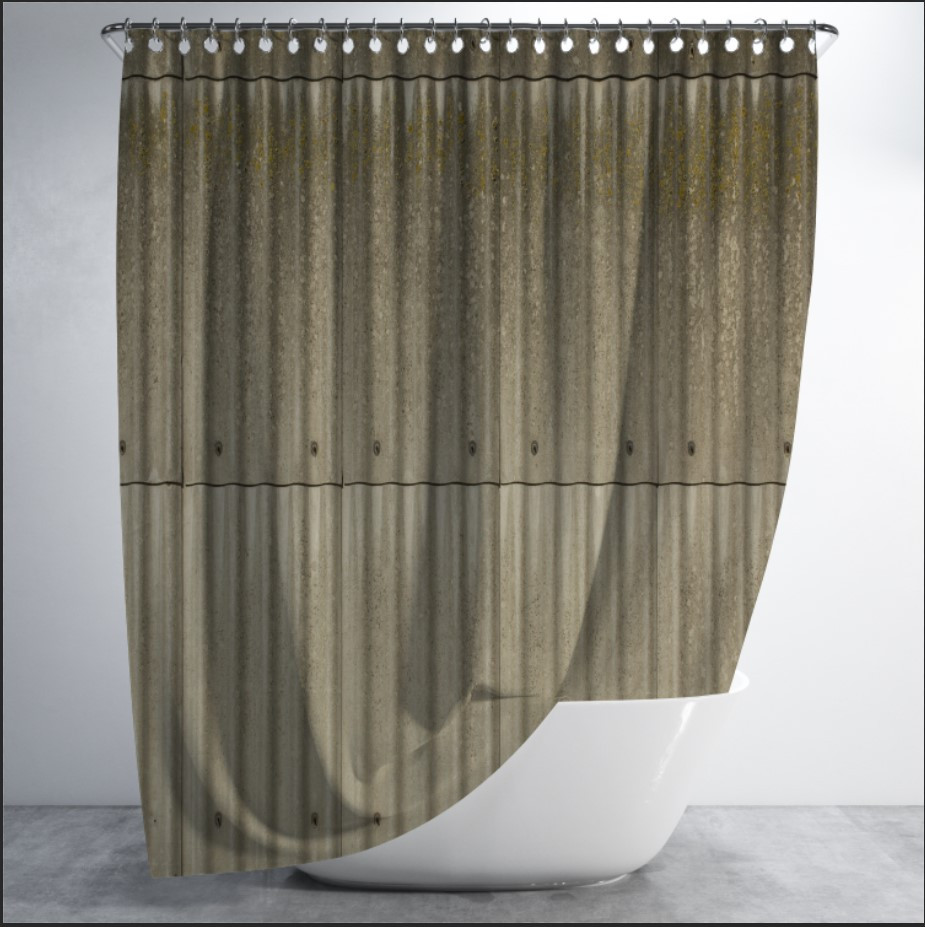 Штора для ванної з принтом "Текстура старого шиферу" 150х200 см.