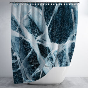 Штора для ванної з принтом "Текстура тріснутого льоду