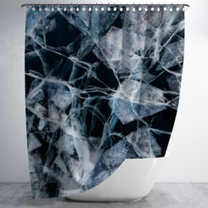 Штора для ванної з принтом "Текстура тріснутого льоду