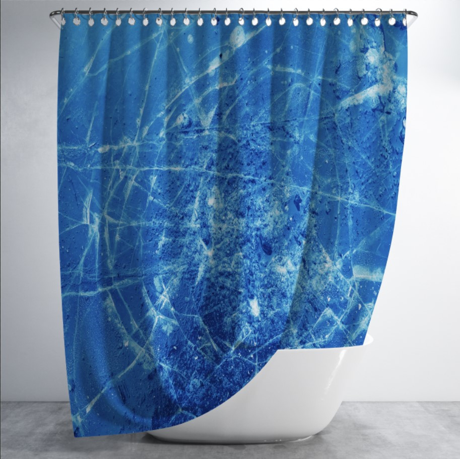 Штора для ванної з принтом "Текстура тріснутого льоду