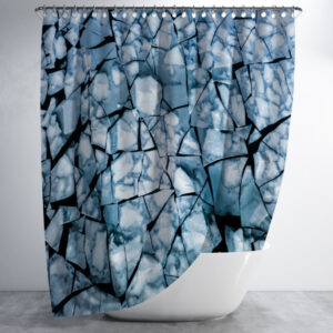 Штора для ванної з принтом "Текстура тріснутого льоду