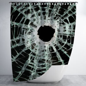 Штора для ванної з принтом "Текстура тріснутого розбитого скла