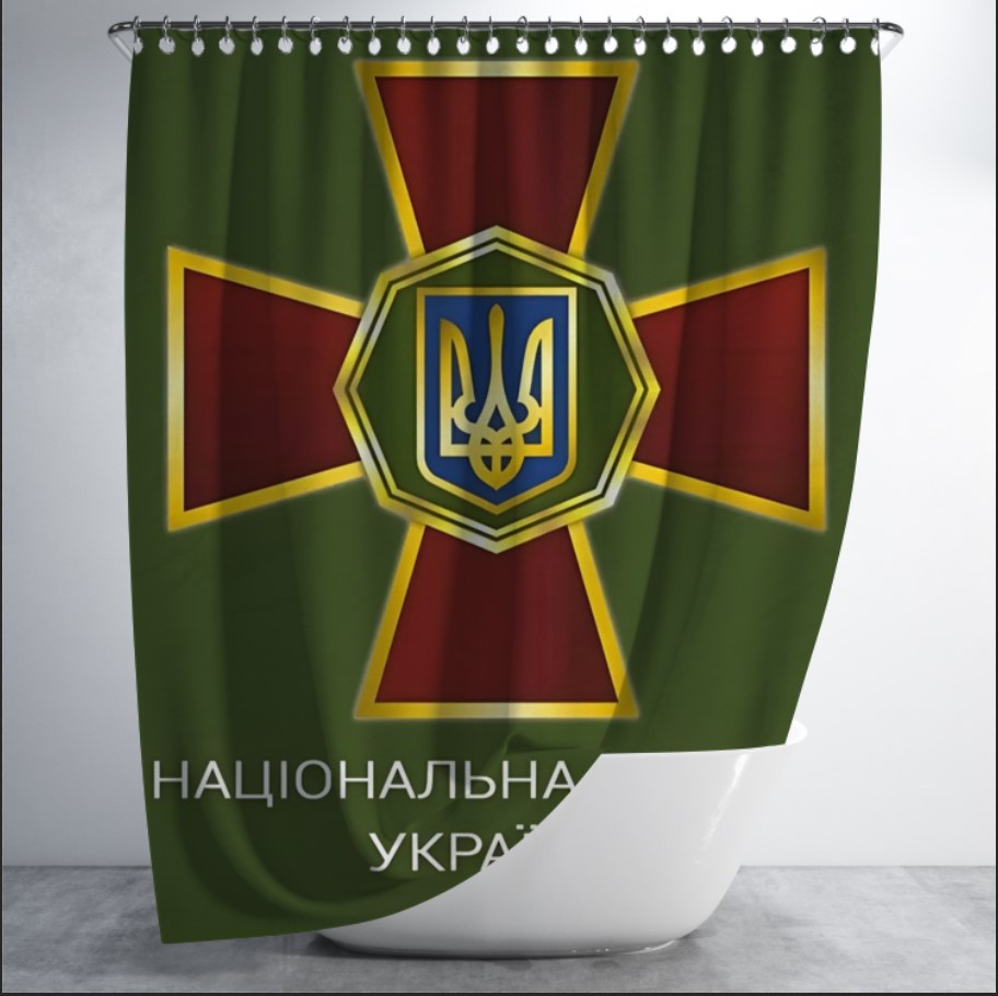 Штора для ванної з принтом "Український піксель