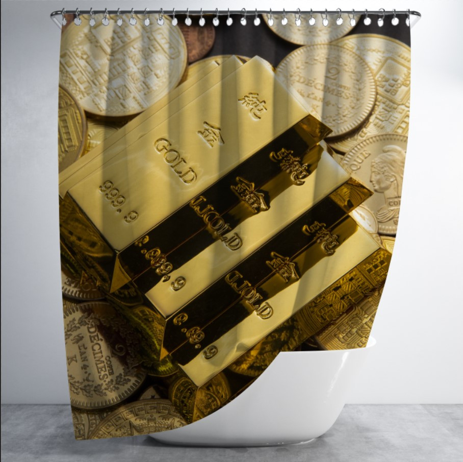 Штора для ванної з принтом "Чорно-біле