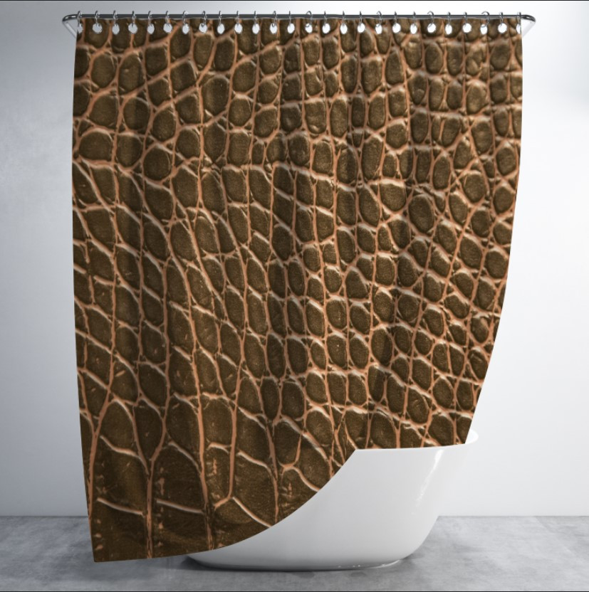Штора для ванної з принтом "Шкіра