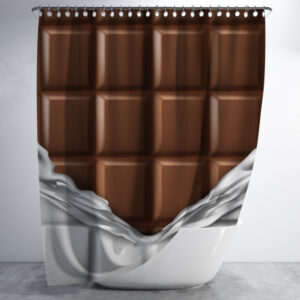 Штора для ванної з принтом "Шоколад