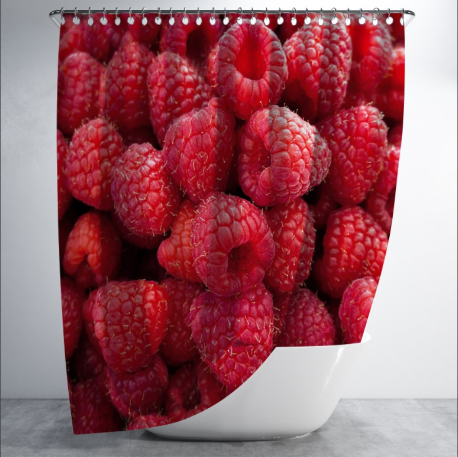 Штора для ванної з принтом "Малина