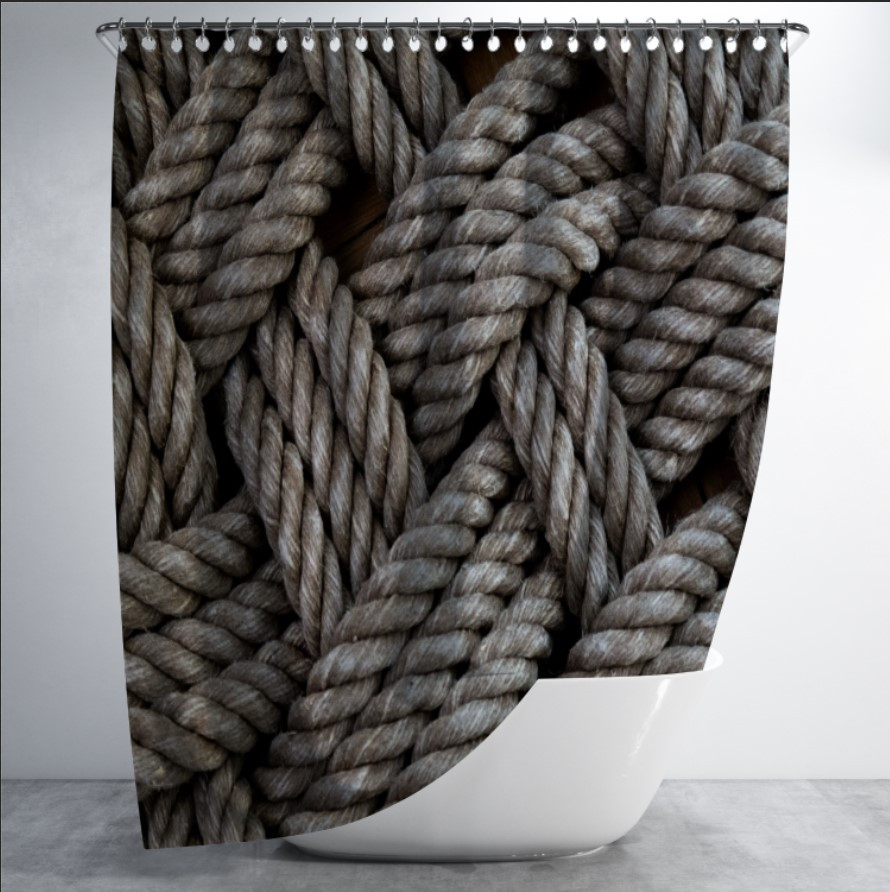 Штора для ванної з принтом "Мотузка