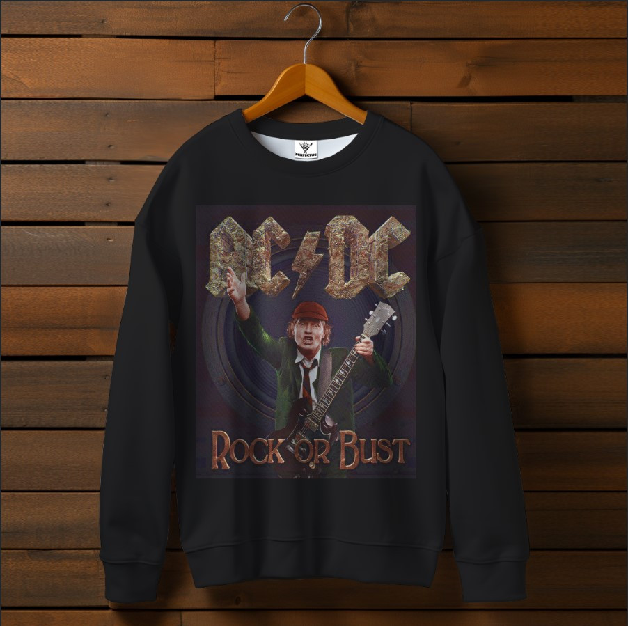 Світшот оверсайз унісекс з принтом AC/DC