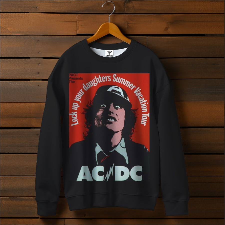 Світшот оверсайз унісекс з принтом AC/DC