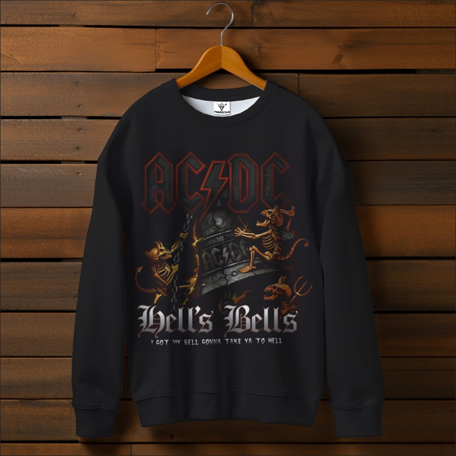 Світшот оверсайз унісекс з принтом AC/DC