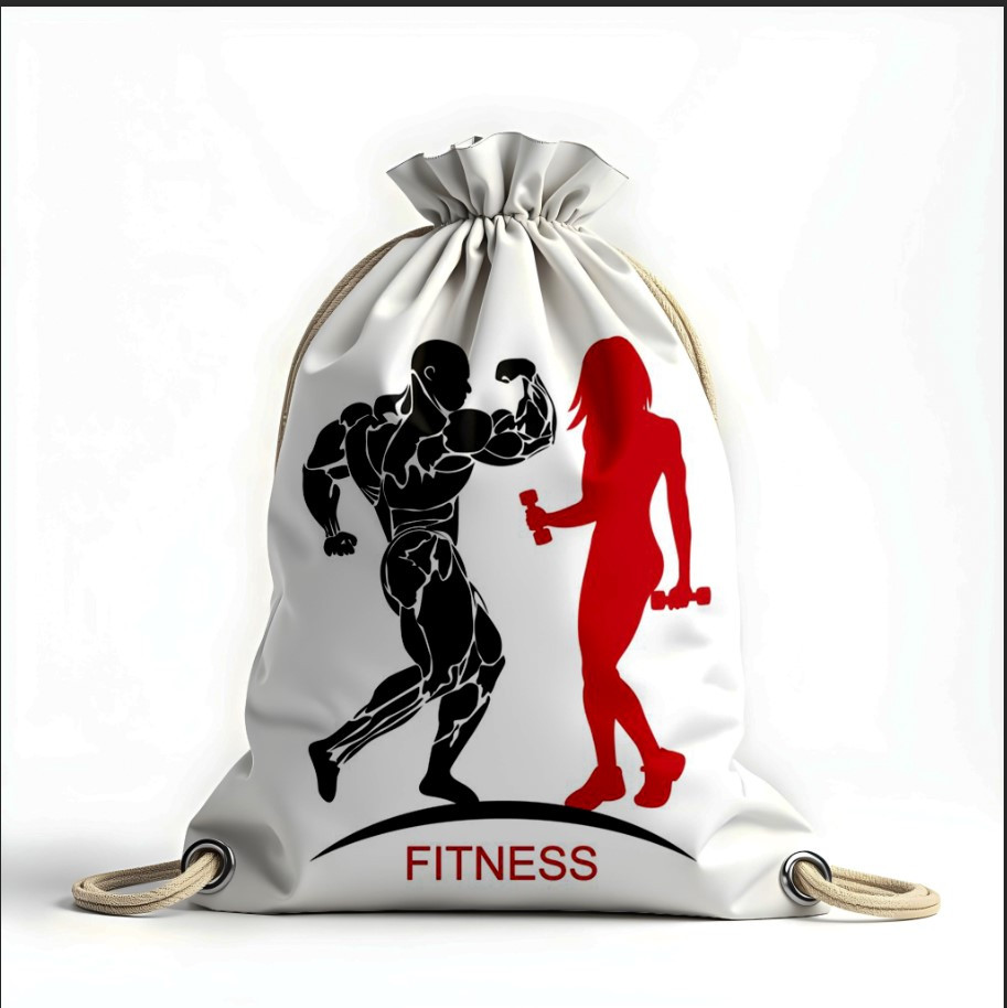 Рюкзак - мышок з 3D принтом фітнес спорт 1