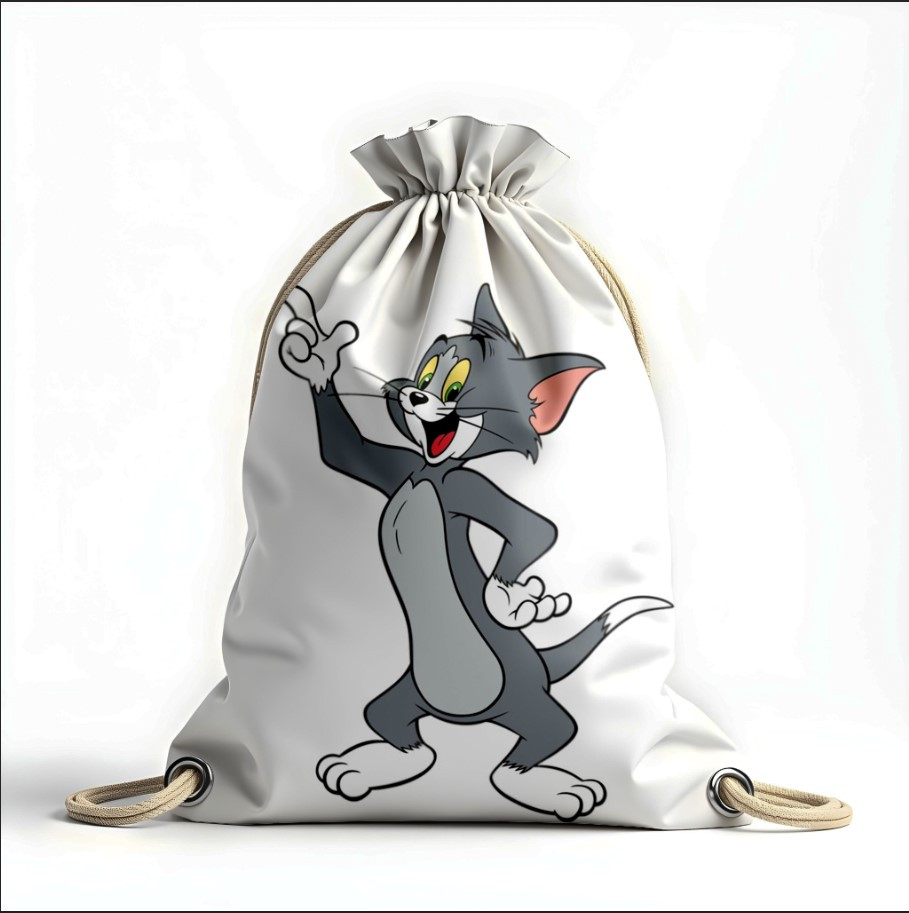 Рюкзак - мішок з 3D принтом том кіт мультик