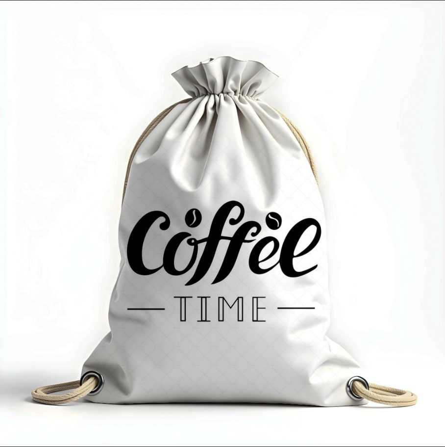 Рюкзак - мішок з 3D принтом кава надпис