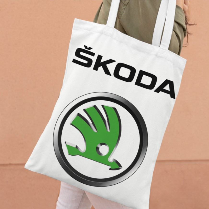 Сумка шопер еко "Skoda шкода логотип емблема авто"