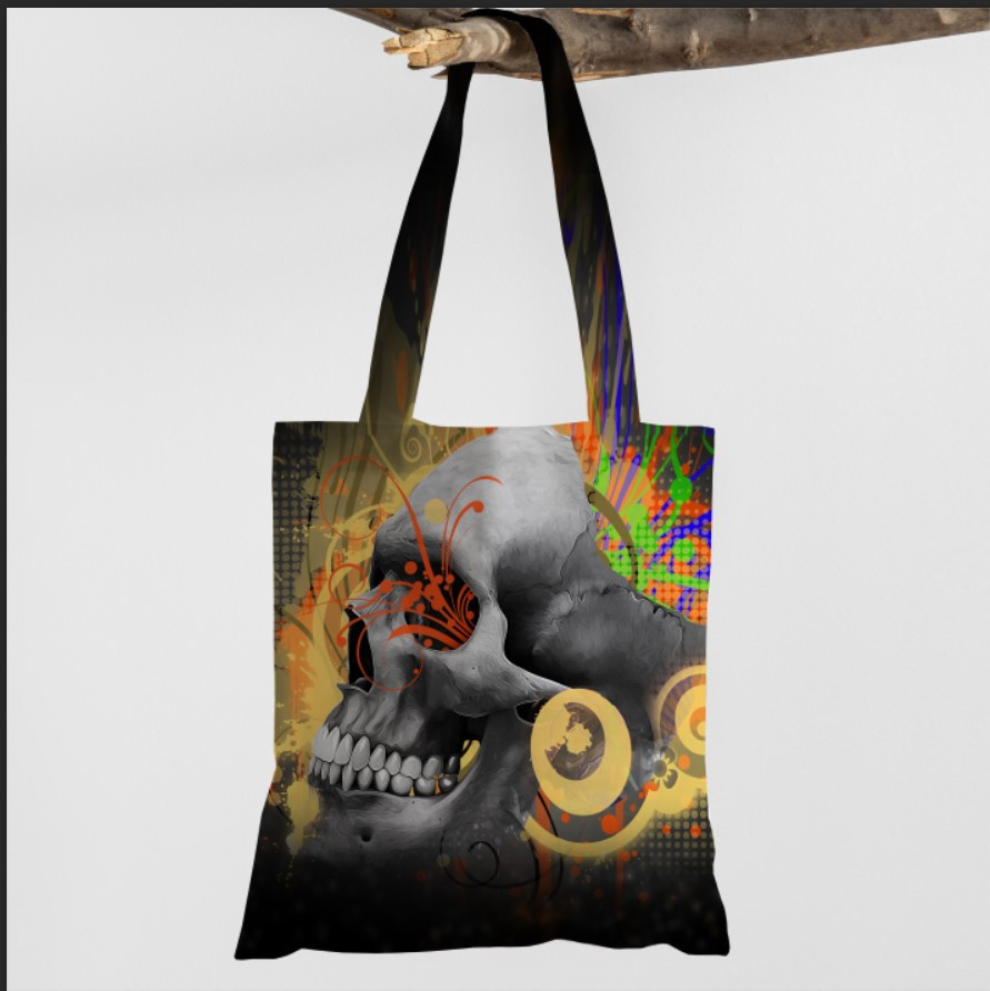 Сумка шопер еко "Абстракція кольори череп"