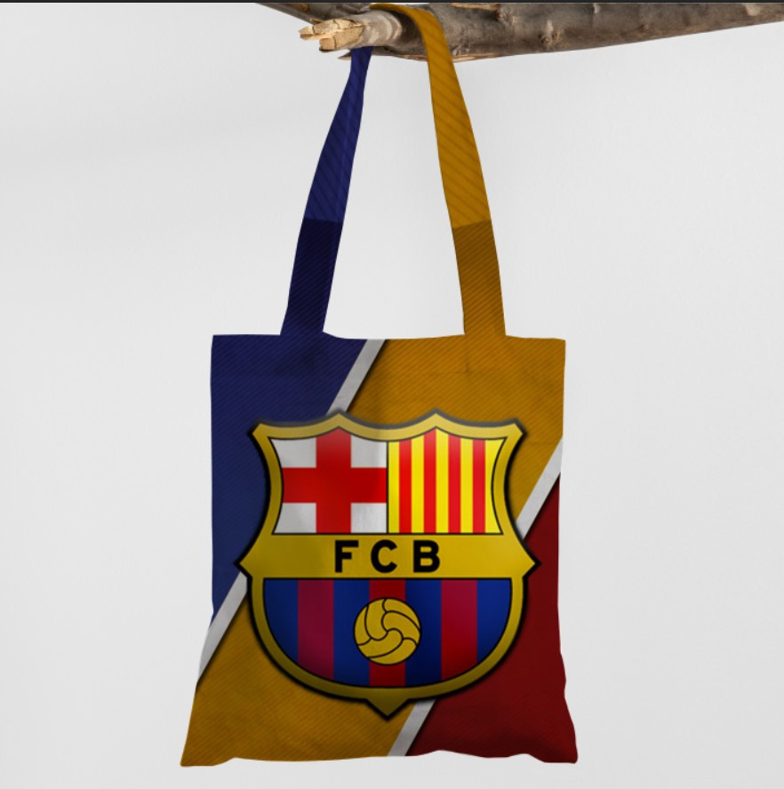 Сумка шопер еко "Барселона клуб емблема логотип футбол"