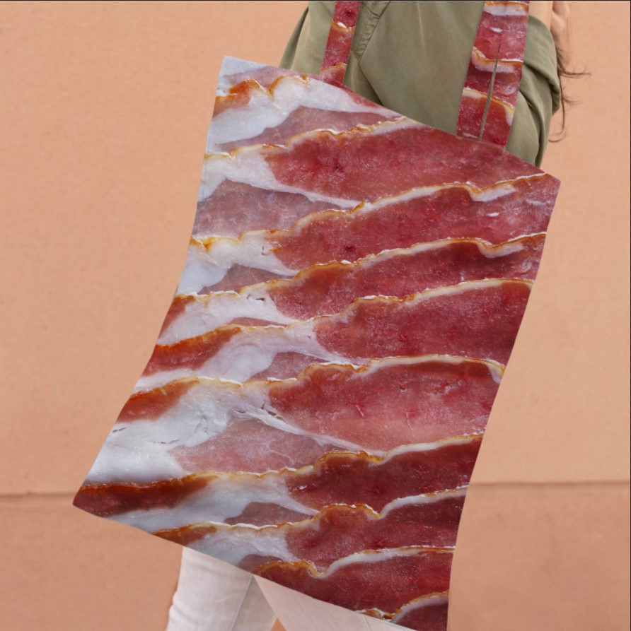 Сумка шопер еко "Бекон текстура м'яса"