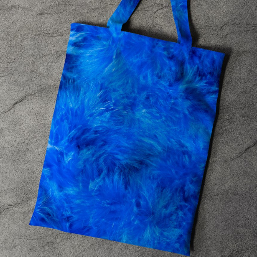 Сумка шопер еко "Блакитні пір'я"