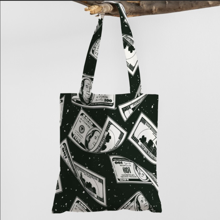 Сумка шопер еко "Валюта банкноти долари арт"