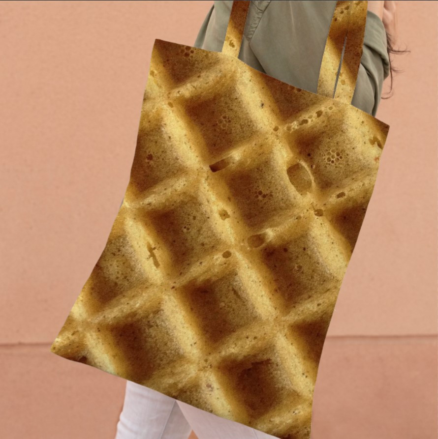 Сумка шопер еко "Вафлі смажені крупний план"