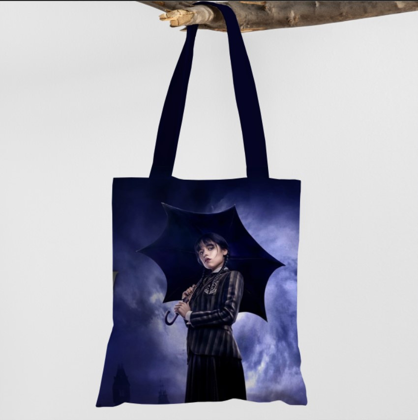 Сумка шопер еко "Венсдей фільм акторка парасолька"