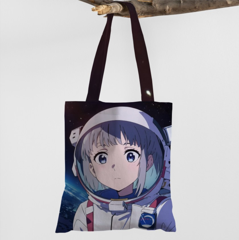 Сумка шопер еко "Дівчина космонавт скафандр космос аніме"