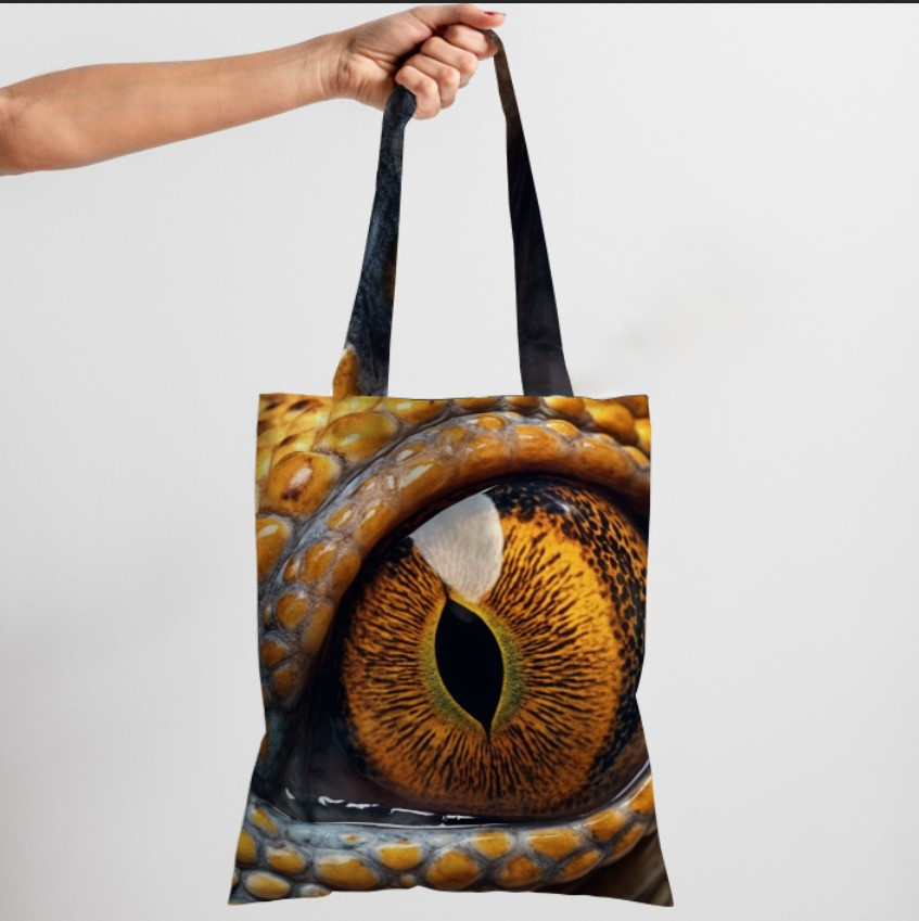 Сумка шопер еко "Змія рептилія око"