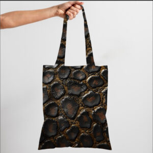 Сумка шопер еко "Змія шкіра рептилія коричнева"