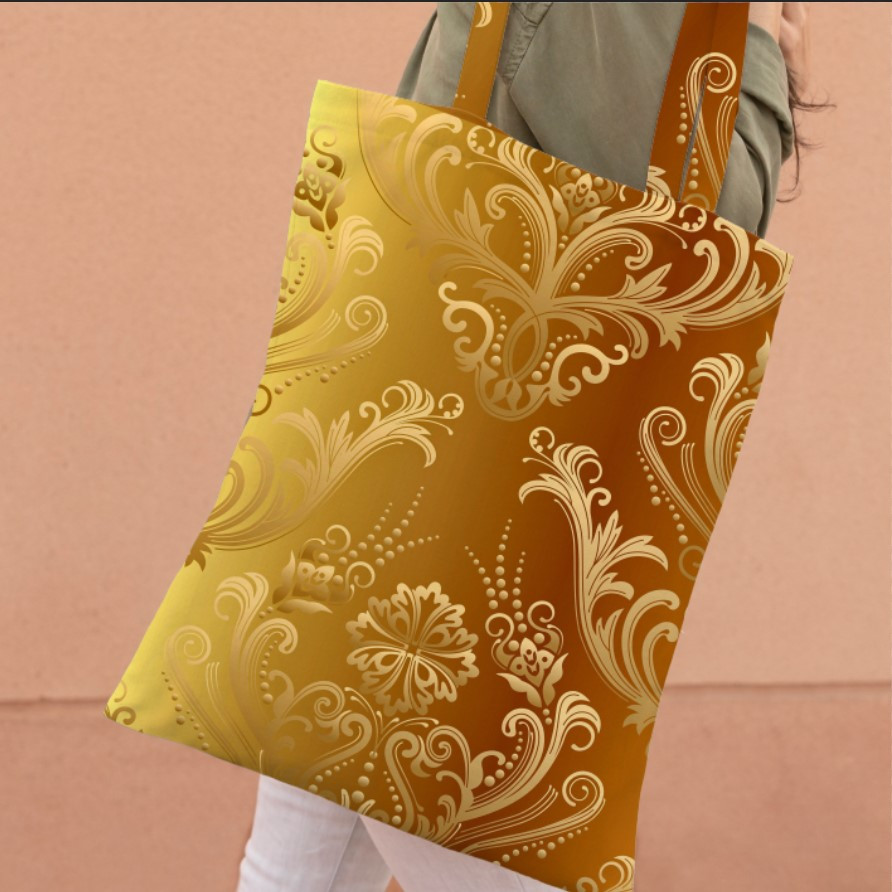 Сумка шопер еко "Золоті визерунки орнамент"