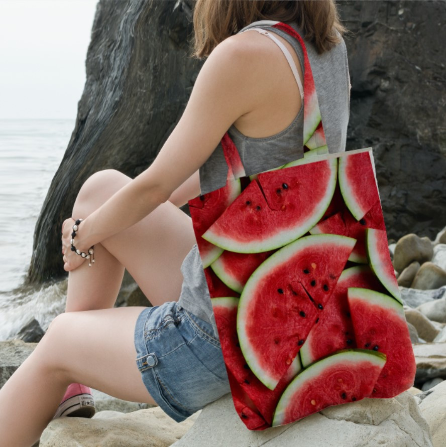 Сумка шопер еко "Кавун соковитий скібки"