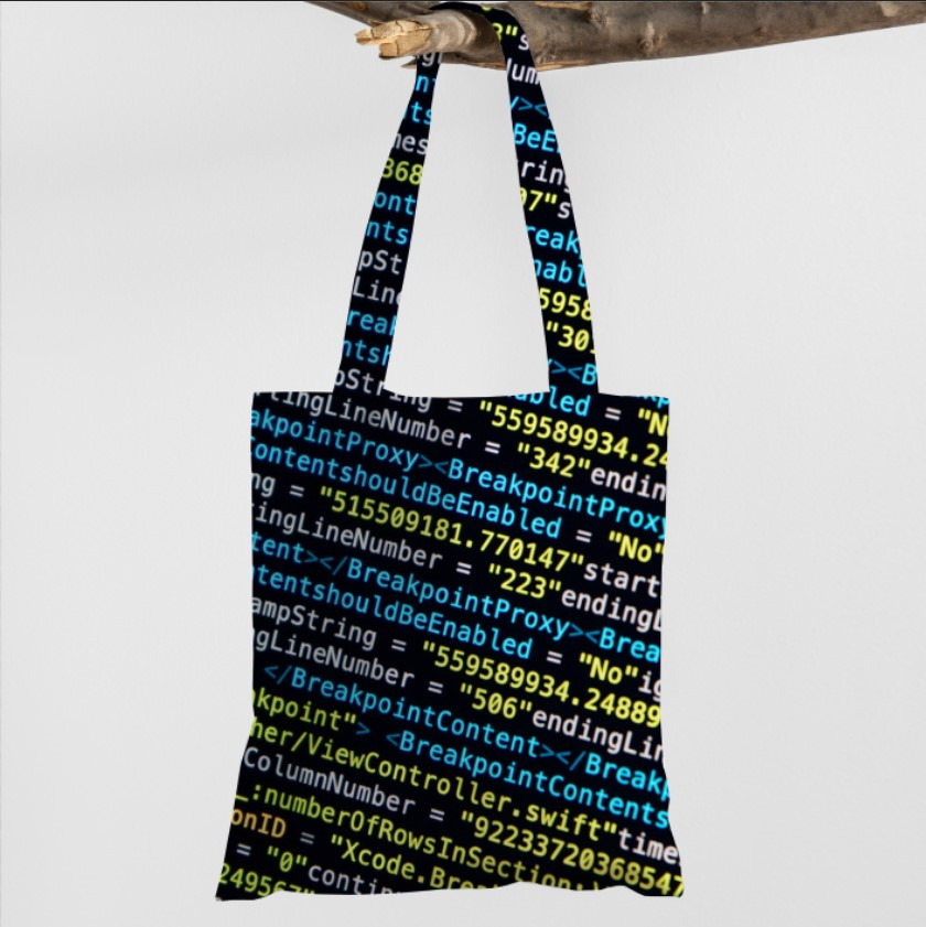 Сумка шопер еко "Код символи програмування рядки яскраві"
