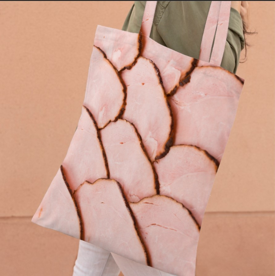 Сумка шопер еко "Копчене м'ясо шматочки"